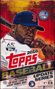 2016 Topps Update Baseball Hobby Box | MVP Sports Cards | Fingerringe