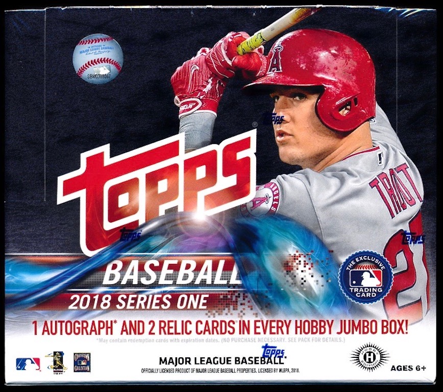 2018 Topps Series 1 Jumbo Baseball Hobby Box + 2 Topps Silver Packs