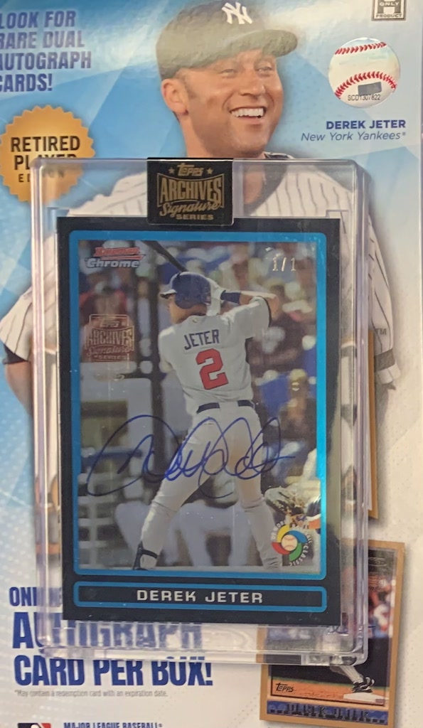 Whoo Hoo! Tad pulled Derek Jeter Auto 1/1 from 2022 Topps Archives Retired  Signature.